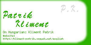 patrik kliment business card